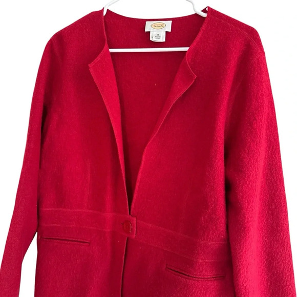 Talbots Red 100% Wool Blazer Jacket Long Sleeve Classic Preppy M - Picture 2 of 11